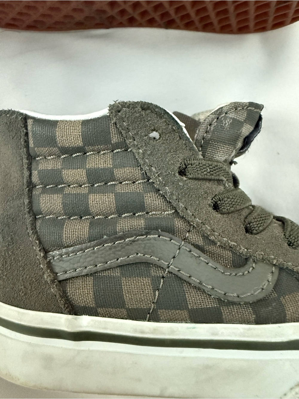 Vans Kids Checkerboard High-Top Sneakers - Gray